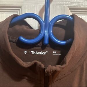 TnAction Brown Zip-Up Jacket 2XL